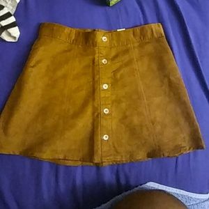 Faux suede skirt